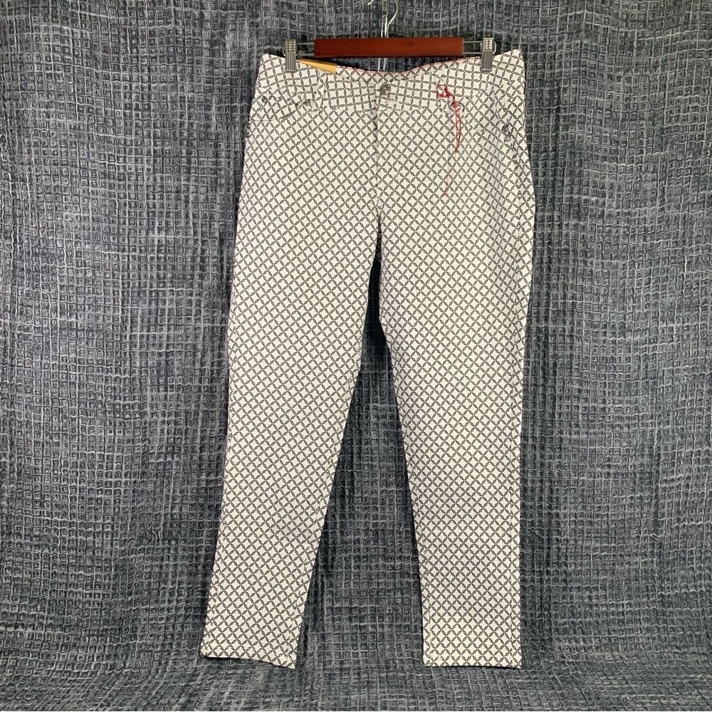 Sabrina Lauren Perfect Fit Ultra Soft Stretch Pants Black & White Size 16 #626
